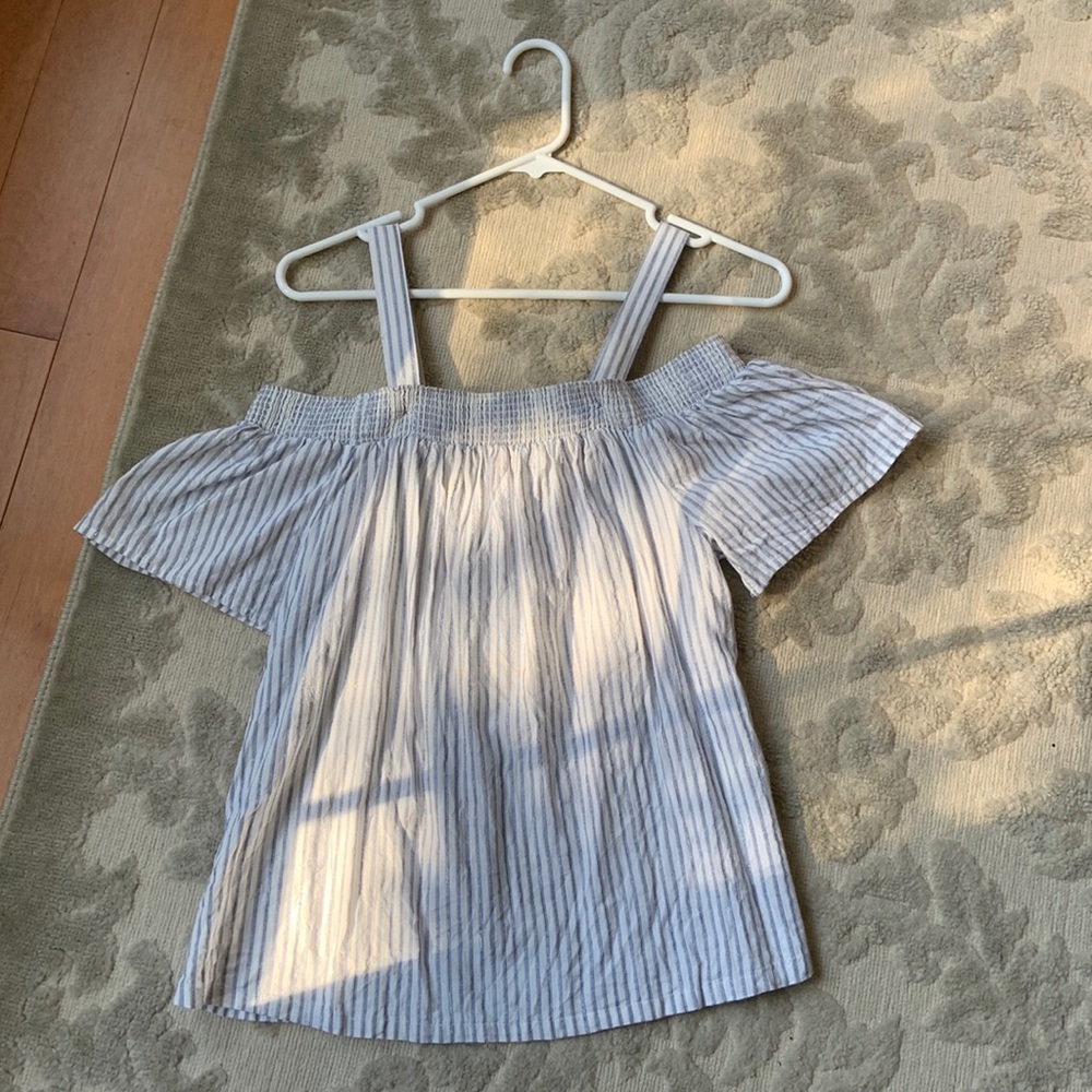 Gap striped off the shoulder top